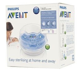 Steriliseeriva auru seade mikrolaineahjudele Philips Avent, SCF281 / 02 hind ja info | Lutipudelite soojendajad ja sterilisaatorid | kaup24.ee