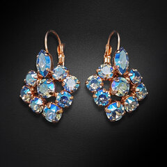 Naiste kõrvarõngad Diamond Sky „Splendor (Light Sapphire Shimmer)“ koos Swarovski kristallidega hind ja info | Kõrvarõngad | kaup24.ee