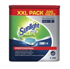 Nõudepesumasina tabletid SUNLIGHT PRO FORMULA ALL IN 1, 200 tk цена и информация | Средства для мытья посуды | kaup24.ee