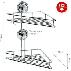 Tatkraft vannitoa nurgariiul, 23x23x35,5 cm hind ja info | Vannitoa sisustuselemendid ja aksessuaarid | kaup24.ee