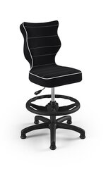 Детское кресло Entelo Petit Black JS01 с опорой для ног, черное цена и информация | Офисные кресла | kaup24.ee