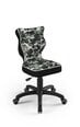 Эргономичное детское кресло Entelo Petit Black ST33, серый/черный