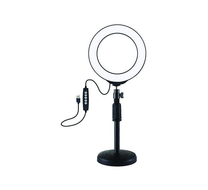 LED rõngaslamp 16cm, alusega kuni 33cm hind ja info | Fotovalgustuse seadmed | kaup24.ee