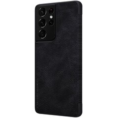 Nahast telefoniümbris Nillkin Qin original leather, telefonile Samsung Galaxy S21 Ultra 5G, must цена и информация | Чехлы для телефонов | kaup24.ee