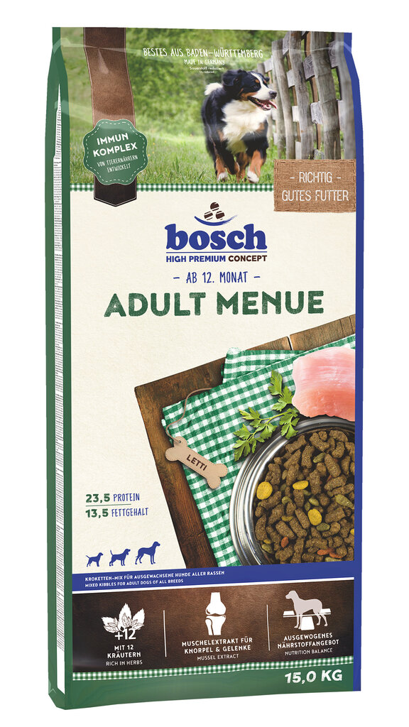 Bosch Petfood Adult Menue (High Premium) 15kg цена и информация | Kuivtoit koertele | kaup24.ee