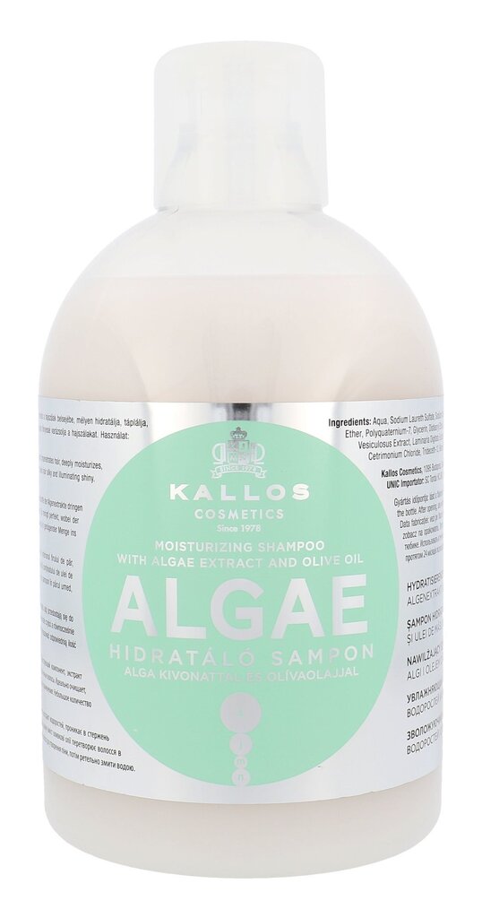 Kallos Algae niisutav šampoon 1000 ml цена и информация | Šampoonid | kaup24.ee