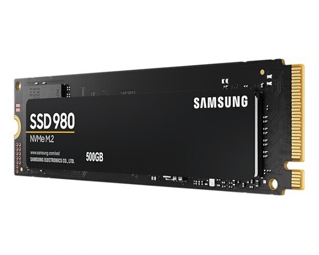 SSD|SAMSUNG|980|500GB|M.2|PCIE|NVMe|MLC|Write speed 2600 MBytes/sec|Read speed 3100 MBytes/sec|2.38mm|TBW 300 TB|MTBF 1500000 hours|MZ-V8V500BW цена и информация | Sisemised kõvakettad (HDD, SSD, Hybrid) | kaup24.ee