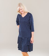 Женское платье 231113 01, тёмно-синее/белое цена и информация | Платья | kaup24.ee