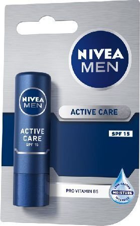 Huulepulk meestele Nivea For Men Active Care,4.8g hind ja info | Huulepulgad, -läiked, -palsamid, vaseliin | kaup24.ee