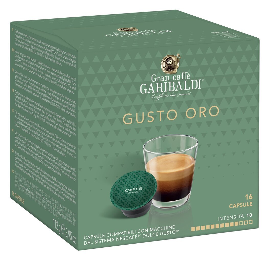 Gran Caffe Garibaldi - Gusto Oro, 16 kapslit Dolce Gusto kohvimasinatele цена и информация | Kohv, kakao | kaup24.ee