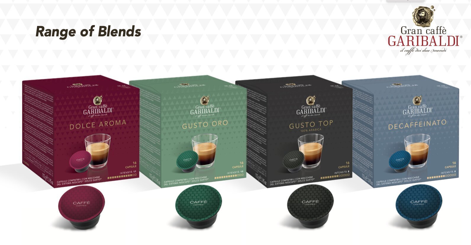 Gran Caffe Garibaldi - Gusto Top, 16 kapslit Dolce Gusto kohvimasinatele цена и информация | Kohv, kakao | kaup24.ee