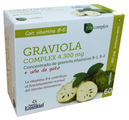 Gravilola kompleks B1- ja B2-ga, 430 mg, 60 kapslit. hind ja info | Vitamiinid, toidulisandid, preparaadid tervise heaoluks | kaup24.ee
