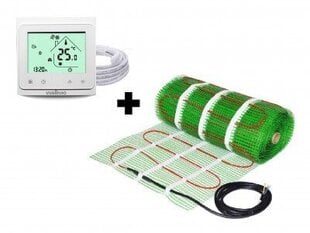 Сетка полового обогрева Wellmo MAT (размер 0,5 м2) + программируемый термостат Wellmo WTH-51.36 NEW цена и информация | Нагревательные коврики для пола и зеркал | kaup24.ee