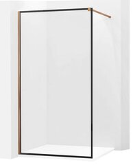 Dušisein Mexen Kioto, black mat frame/rose gold 50,60,70,80,90,100,110,120,130,140x200 cm hind ja info | Dušikabiinide uksed ja seinad | kaup24.ee