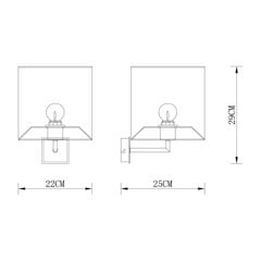 Seinalamp G.LUX GM-161/1A hind ja info | Seinavalgustid | kaup24.ee