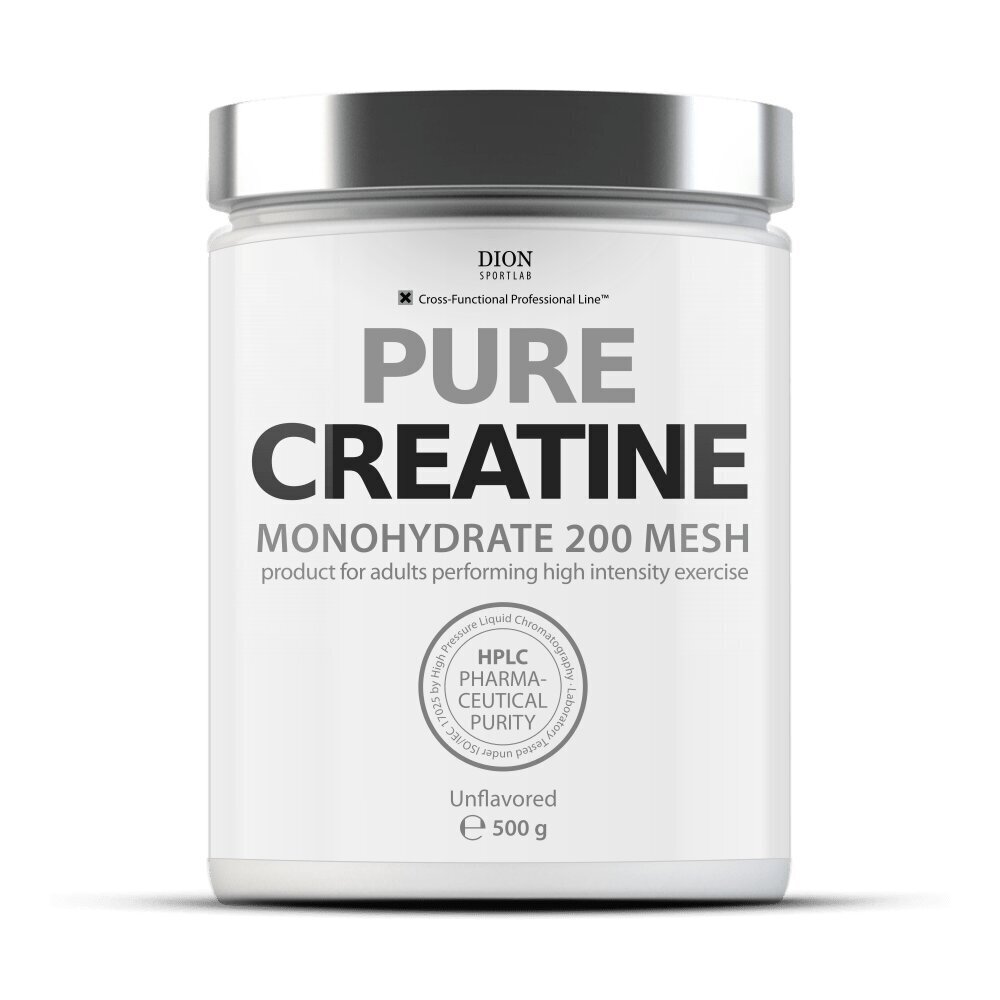 DION SPORTLAB Pure Creatine Monohydrate - Maitsestamata 500g цена и информация | Kreatiin | kaup24.ee