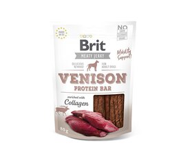 Brit Jerky Venison Protein Bar Snack närimismaius koertele 80g цена и информация | Лакомства для собак | kaup24.ee