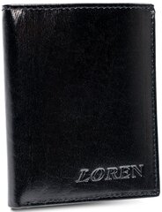 Naturaalsest nahast meeste rahakott Loren, must hind ja info | Loren Jalanõud, riided ja aksessuaarid | kaup24.ee
