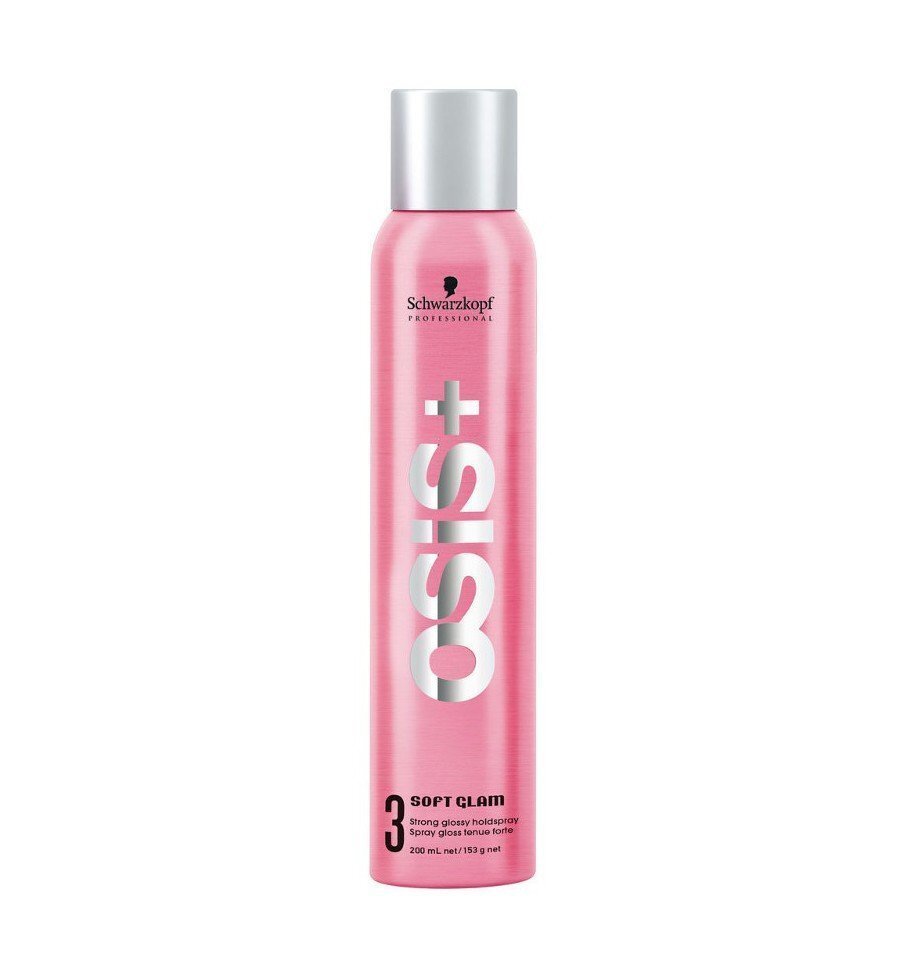 Tugevalt fikseeriv ja sära andev juukselakk Schwarzkopf Professional Osis+ Soft Glam 200 ml hind ja info | Viimistlusvahendid juustele | kaup24.ee