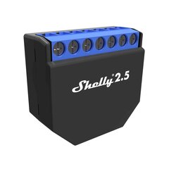 Умное 2х канальное реле Wi-Fi Shelly 2.5 цена и информация | Системы безопасности, контроллеры | kaup24.ee