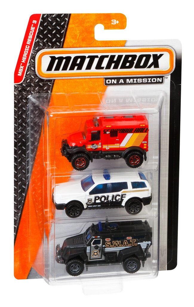 Matchbox® mudelautode 3-pakk hind ja info | Poiste mänguasjad | kaup24.ee