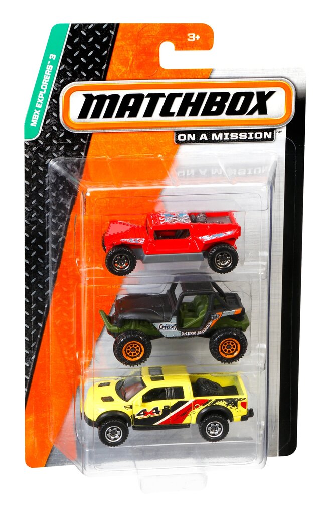 Matchbox® mudelautode 3-pakk hind ja info | Poiste mänguasjad | kaup24.ee