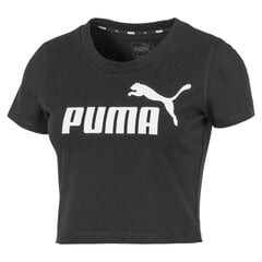 Naiste T-särk Puma ESS+ Fitted Tee Puma 58139801, must цена и информация | Женские футболки | kaup24.ee