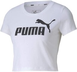 Naiste vabaaja T-särk Puma ESS + Fitted Tee Puma 58139802, valge цена и информация | Женские футболки | kaup24.ee