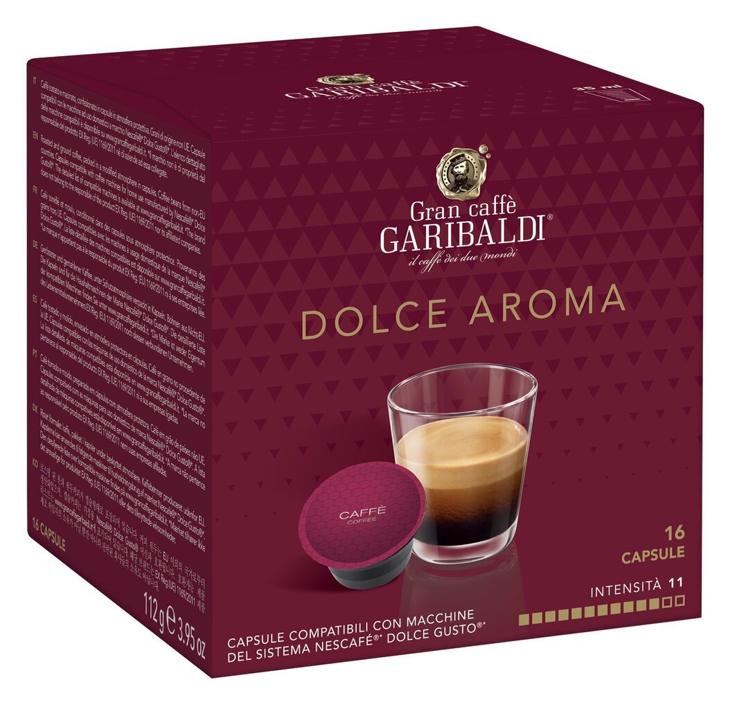 Gran Caffe Garibaldi - Dolce Aroma, 16 kapslit Dolce Gusto kohvimasinatele цена и информация | Kohv, kakao | kaup24.ee