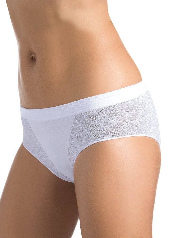Pitsilise efektiga aluspüksid igapäevaseks kandmiseks Intimidea 311750, valge hind ja info | Naiste aluspüksid | kaup24.ee