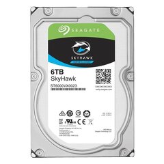 Жесткий диск HDD SEAGATE SkyHawk 6TB SATA 3.0 ST6000VX001 цена и информация | Внутренние жёсткие диски (HDD, SSD, Hybrid) | kaup24.ee