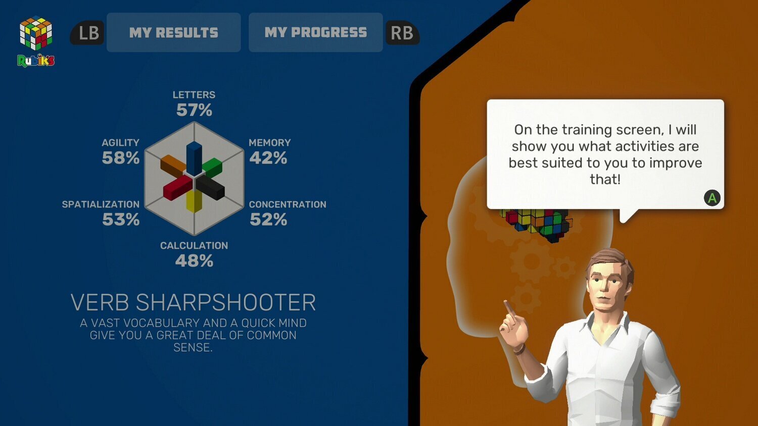 Xbox One mäng Professor Rubik's Brain Fitness цена и информация | Arvutimängud, konsoolimängud | kaup24.ee