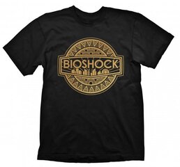 T-Shirt Bioshock Golden Logo, Black Size L цена и информация | Атрибутика для игроков | kaup24.ee