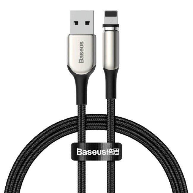 Baseus CALXC-H01 Smart Magnetic Connector 360 kraadi. Pööratud andme- ja laadimiskaabel USB kuni välgu 1 m must hind ja info | Mobiiltelefonide kaablid | kaup24.ee