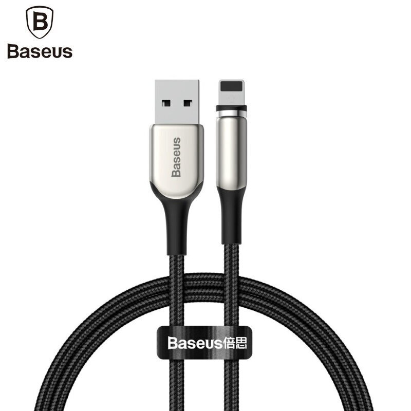 Baseus CALXC-H01 Smart Magnetic Connector 360 kraadi. Pööratud andme- ja laadimiskaabel USB kuni välgu 1 m must hind ja info | Mobiiltelefonide kaablid | kaup24.ee