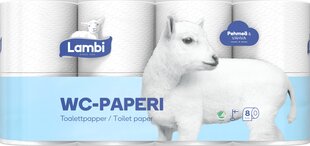 Туалетная бумага Lambi, 8 рулонов цена и информация | Туалетная бумага, бумажные полотенца | kaup24.ee