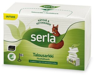 Paberrätikud Serla, 1 tk цена и информация | Туалетная бумага, бумажные полотенца | kaup24.ee
