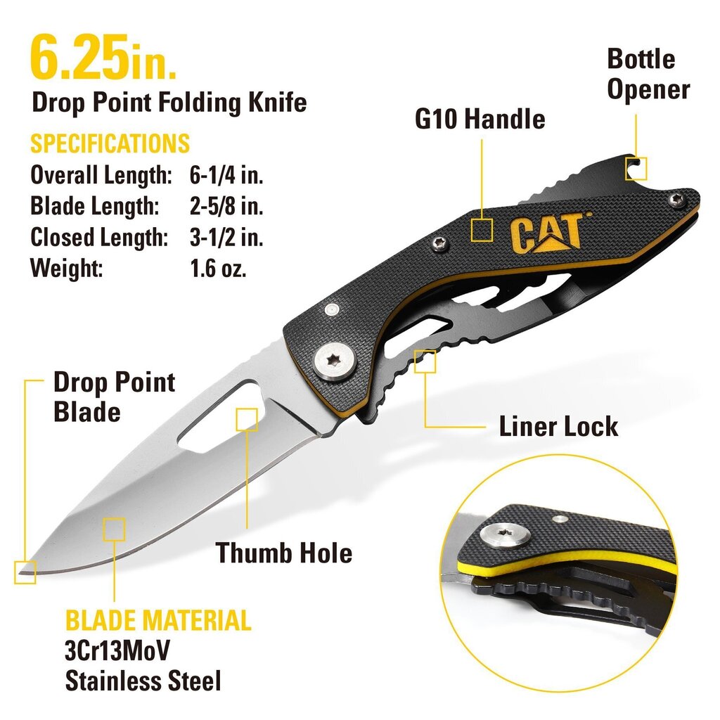 Multifunktsionaalne tööriistakomplekt CAT 105966 hind ja info | Taskunoad, multifunktsionaalsed tööriistad | kaup24.ee