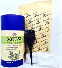 Краска для волос растительная Indigo Sattva Ayurveda, сине-черная, 150 г цена и информация | Краска для волос | kaup24.ee