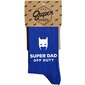 Sokid "Super dad off duty" hind ja info | Lõbusad sokid | kaup24.ee