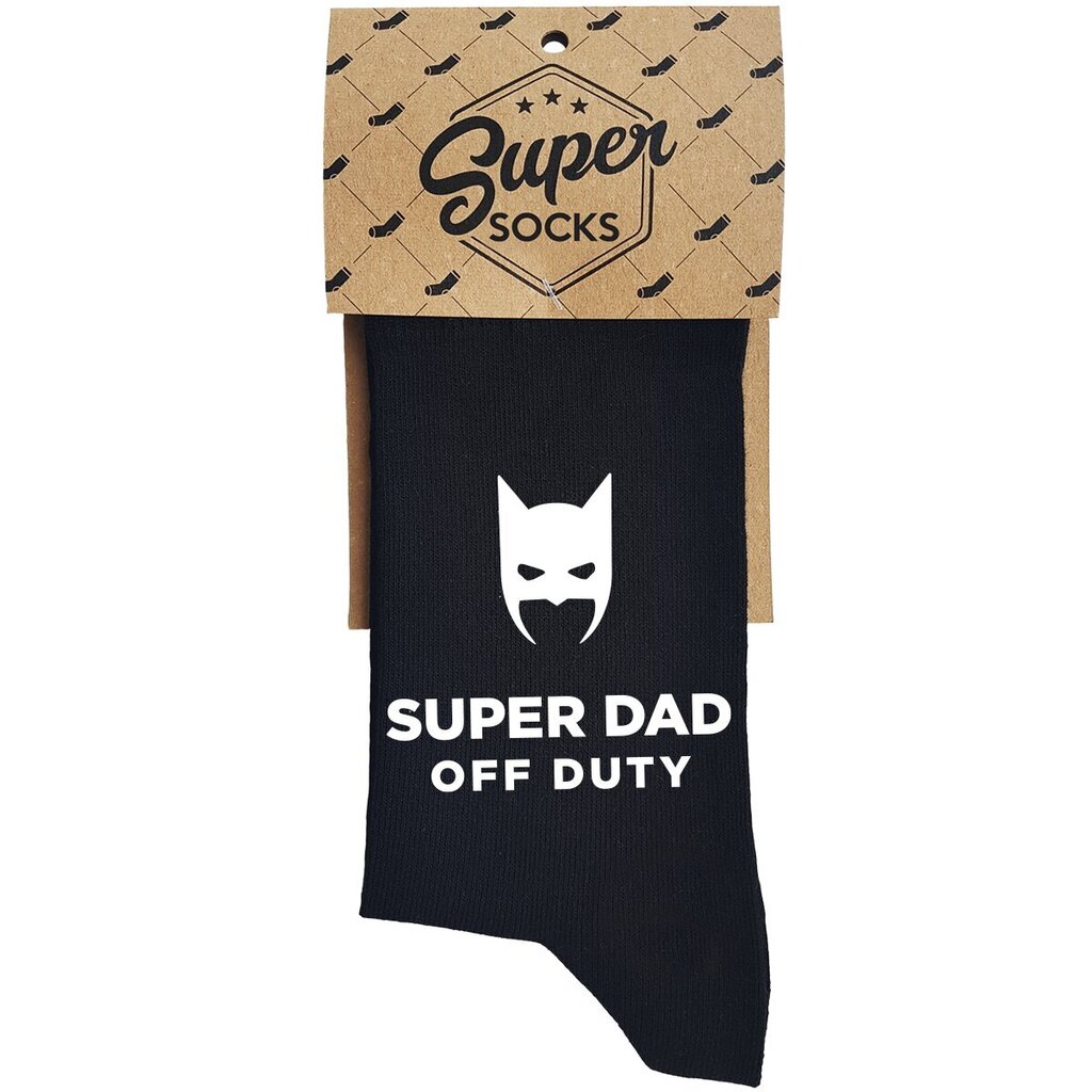 Sokid "Super dad off duty" hind ja info | Lõbusad sokid | kaup24.ee