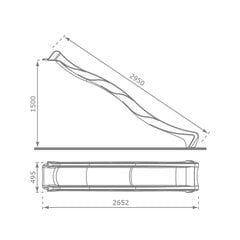 Kollane liumägi 4IQ, 290 cm цена и информация | Горки и лесенки | kaup24.ee