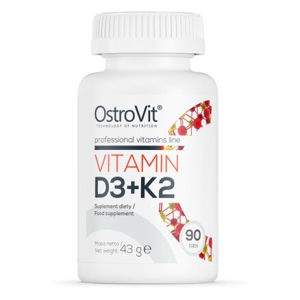Vitamiinid D3 K2 OstroVit 90 tabletti цена и информация | Vitamiinid | kaup24.ee