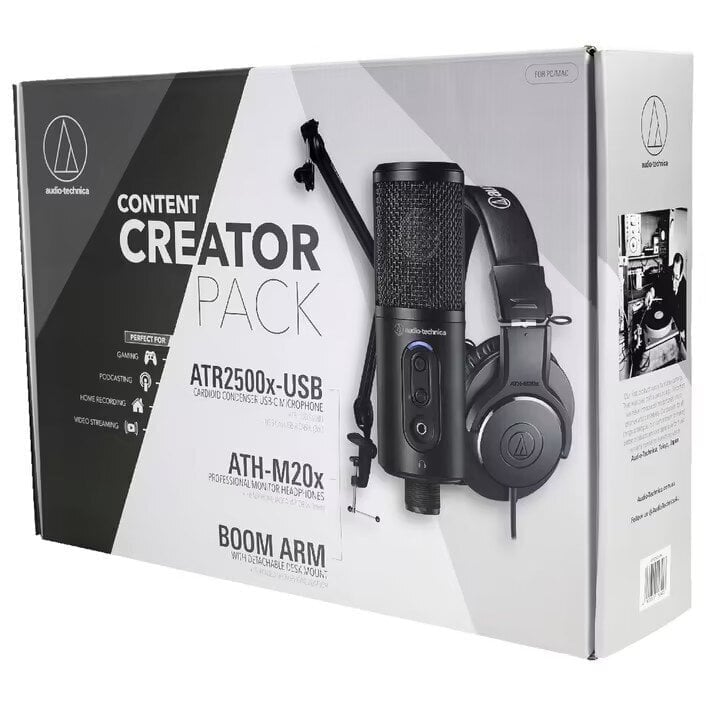 Audio Technica ATR2500x-USB + ATH-M20x + Boom Arm hind ja info | Kõrvaklapid | kaup24.ee