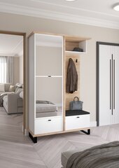 Комплект мебели для прихожей Meblocross Cross Cro-14 3D, белый / цвет дуба/ черный цена и информация | Комплекты в прихожую | kaup24.ee