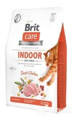 Brit Care Cat Grain-Free Indoor Anti-Stress полноценный корм для кошек 2кг цена и информация | Сухой корм для кошек | kaup24.ee