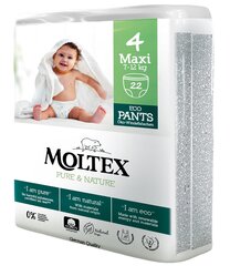 Püksmähkmed Moltex Pure & Nature 4 Maxi 7-12kg 22tk hind ja info | Mähkmed | kaup24.ee