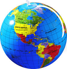 Надувной шар-глобус Caly World, 40964, 30 см цена и информация | Развивающие игрушки | kaup24.ee