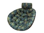 Подушка для подвесного кресла-качалки Hobbygarden Moon, синяя/зеленая