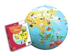 Надувной глобус-мяч Caly Little Travelers, 40735, 30 см цена и информация | Развивающие игрушки | kaup24.ee